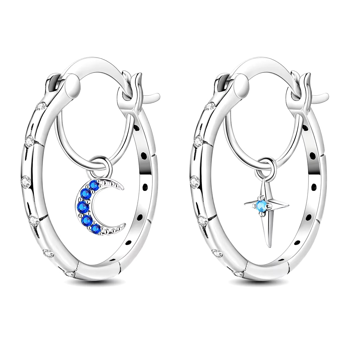 1PC Hoop Earrings Silver Plated Women Fashion Jewelry Gift for Party Anniversary